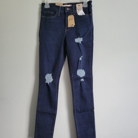 Levi's Jeans 311 Shaping Skinny Women's Denim Mid Rise Slimming Distressed NWT - Picture 4 of 7